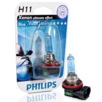 Автолампа галогенная PHILIPS H11  BLUEVISION ULTRA 12V 55W  (2шт.)