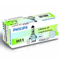 Автолампа галогенная PHILIPS H11 LONGLIFE ECOVISION 12V 55W  (2шт.)