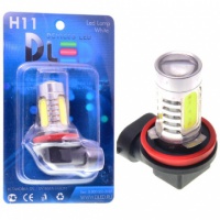 Светодиодная автомобильная лампа DLED H11 - 9.5W + Линза CREE (2шт.)