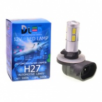 Светодиодная автомобильная лампа DLED H27 - 10 SMD 5630 + Линза (2шт.)