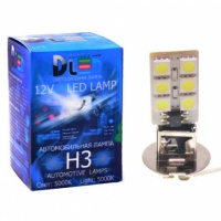 Светодиодная автомобильная лампа DLED H3 - 12 SMD 5050 (2шт.)
