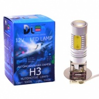 Светодиодная автомобильная лампа DLED H3 - 6.5W + Линза (2шт.)