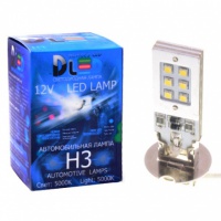 Светодиодная автомобильная лампа DLED H3 - 12 SMD2323 (2шт.)