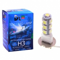 Светодиодная автомобильная лампа DLED H3 - 13 SMD 5050 (2шт.)