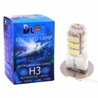 Светодиодная автомобильная лампа DLED H3 - 25 SMD 3528 (2шт.)